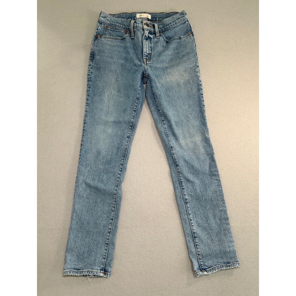 Madewell‎ Tomboy Straight Jeans Women 25 Blue Light Wash Denim Mid Rise Pants